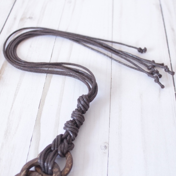 Boho Brown Knotted Hemp Belt - Picture 4 of 4